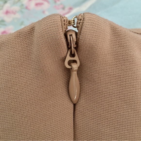 Bebe Bodycon Cocktail Dress w/ Lace, Size S, Taupe/Beige - Picture 7 of 12